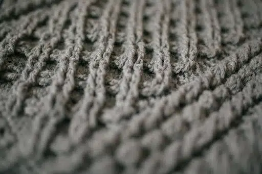 Stitching of an Aran sweater, a traditional piece of Irish clothing.