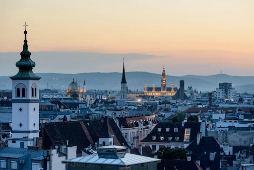 View of Vienna, capital of Austria View of Vienna, capital of Austria