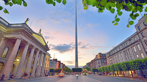 Dublin Spire at dusk
